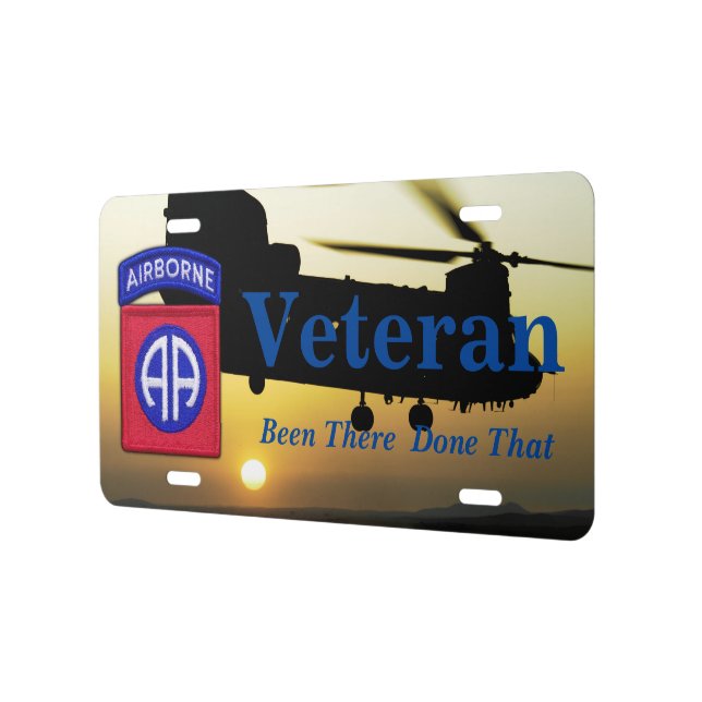 82nd airborne fort bragg veterans vets license plate (Left)
