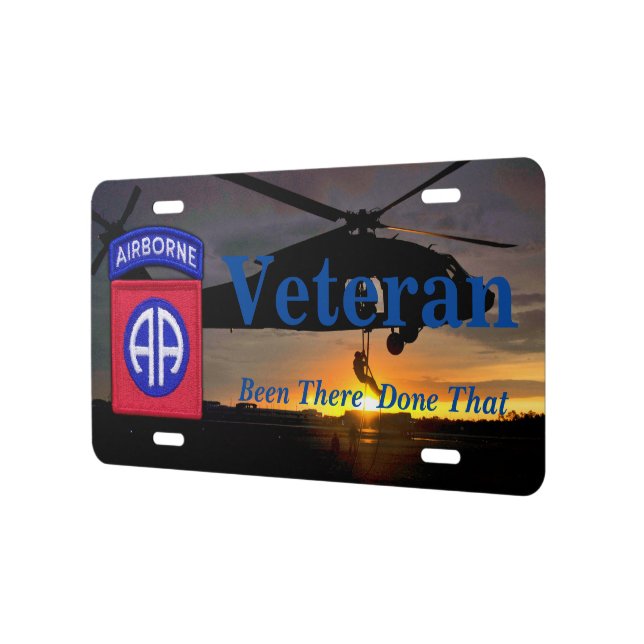 82nd airborne fort bragg veterans vets license plate (Left)