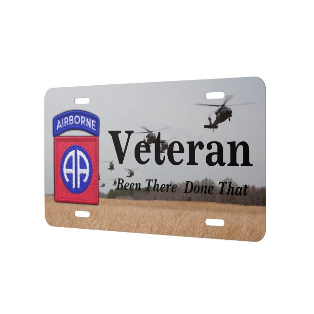 82nd airborne fort bragg veterans vets license plate (Left)