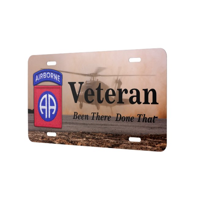 82nd airborne fort bragg veterans vets license plate (Left)