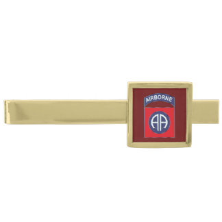 82nd Airborne Gold Finish Tie Bar