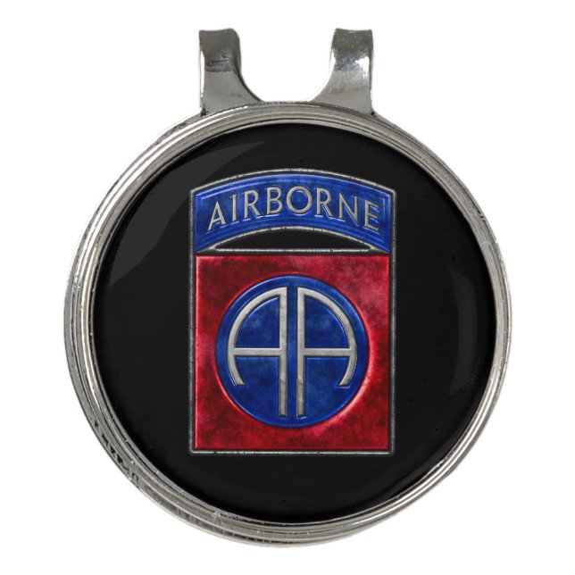 82nd Airborne Golf Hat Clip (Front)