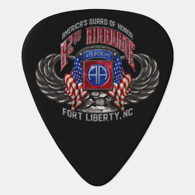 82nd Airborne Guitar Pick (Front)