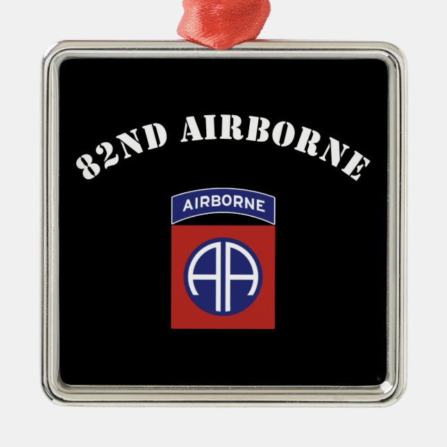 82nd Airborne Insignia Metal Ornament (Front)