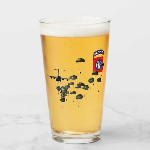 82nd Airborne Jumping Paratroopers Glass