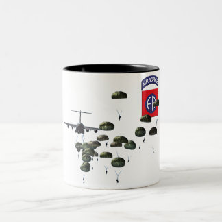 82nd Airborne Jumping Paratroopers Two-Tone Coffee Mug