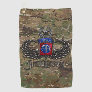 82nd Airborne Jumpmaster Camo Golf Towel