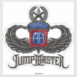 82nd Airborne Jumpmaster Custom-Cut Vinyl Sticker