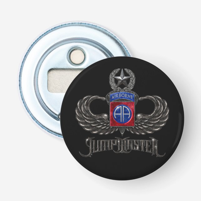 82nd Airborne Jumpmaster Magnetic Bottle Opener (Front)