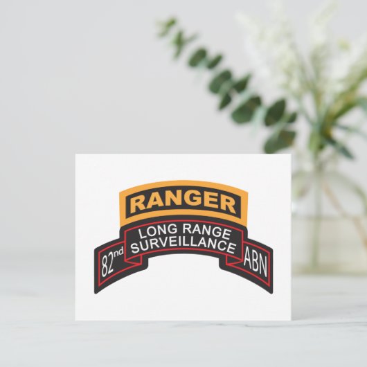 82nd Airborne LRS Scroll, Ranger Tab (Standing Front)