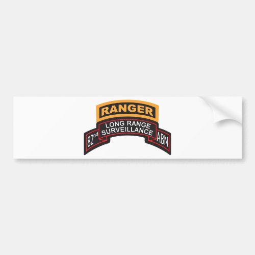 82nd Airborne LRS Scroll Ranger Tab Bumper Sticker