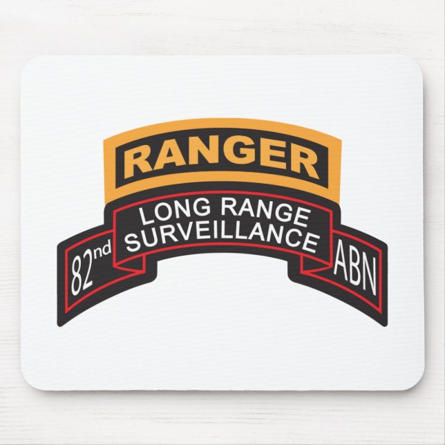 82nd Airborne LRS Scroll, Ranger Tab Mouse Pad (Front)