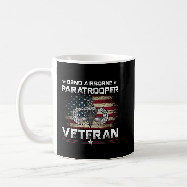 82nd Airborne Paratrooper Veteran Coffee Mug (Left)