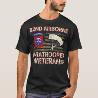82nd Airborne Paratrooper Veteran Flag Tshirt, Vet