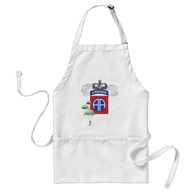 82nd Airborne, Paratroopers, Senior Jump Wings Adult Apron (Front)