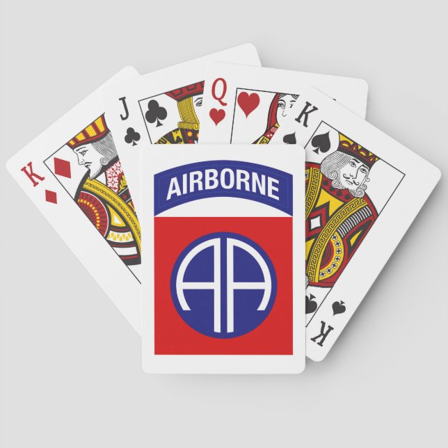 82nd airborne Playing cards (Back)
