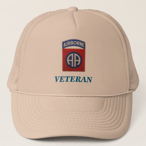 82nd airborne veteran unit flash iraq patch vietna trucker hat