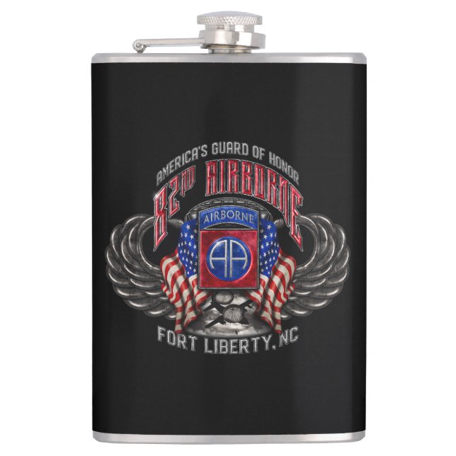 82nd Airborne Vinyl Wrapped Flask (Front)