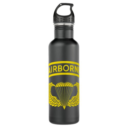 82nd Army Airborne Division Paratrooper  Veterans Stainless Steel Water Bottle