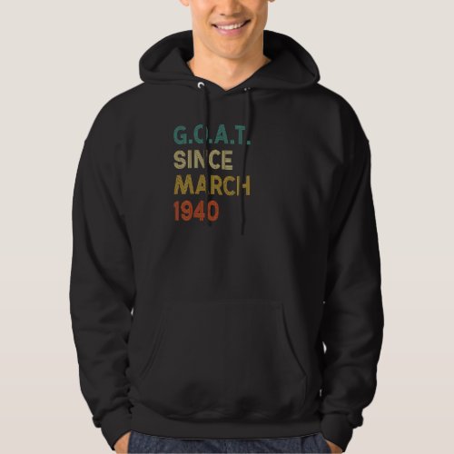 82nd Birthday 82 Years Old Goat Since March 1940 Hoodie