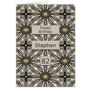 82nd Birthday Abstract Mandala Design Cards
