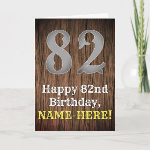 82nd Birthday: Country Western Inspired Look, Name Card