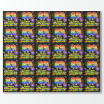 [ Thumbnail: 82nd Birthday: Fun Fireworks, Rainbow Look # “82” Wrapping Paper ]