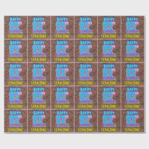82nd Birthday: Fun, Urban Graffiti Inspired Look Wrapping Paper