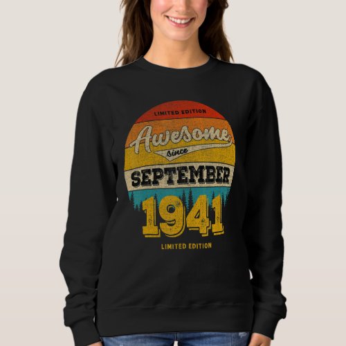 82nd Birthday In SEPTEMBER 2023  Awesome Since 194 Sweatshirt