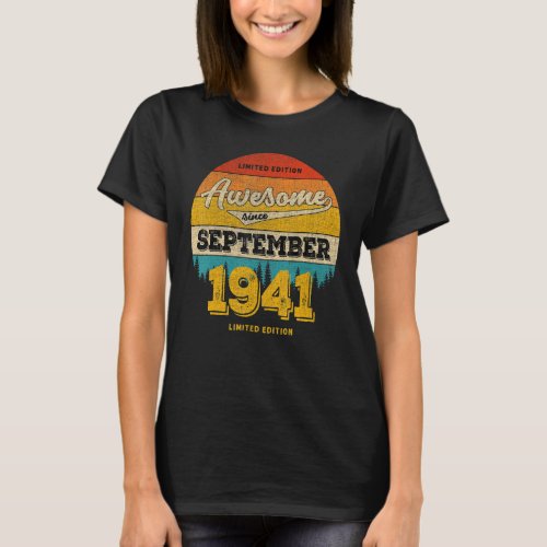 82nd Birthday In SEPTEMBER 2023  Awesome Since 194 T_Shirt