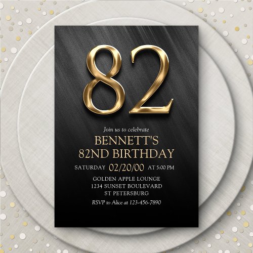 82nd Birthday Invitation