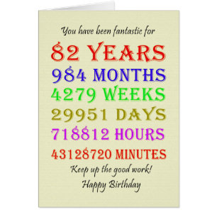 82nd Birthday Milestones Cards