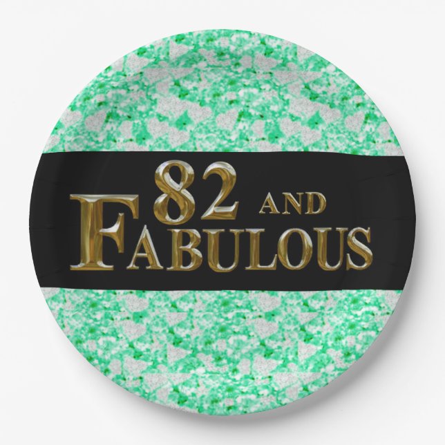 82nd Birthday  Paper Plates (Front)