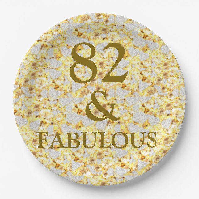 82nd Birthday  Paper Plates (Front)