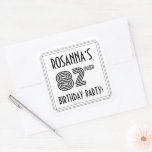 [ Thumbnail: 82nd Birthday Party: Art Deco Style + Custom Name Sticker ]