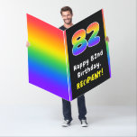 [ Thumbnail: 82nd Birthday: Rainbow Spectrum # 82, Custom Name Card ]