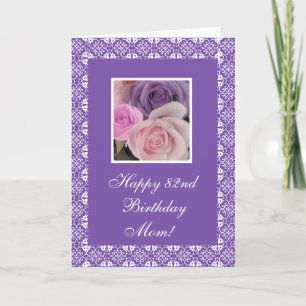 82nd birthday roses (change age) card