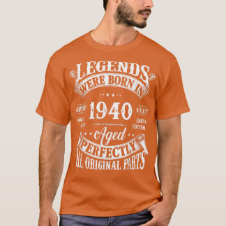 82nd Birthday Tee Vintage Legends Born In 1940 82 
