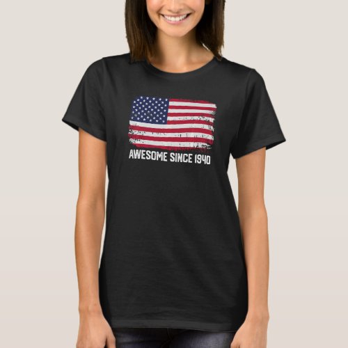 82nd Birthday Vintage Awesome Since 1940 T_Shirt
