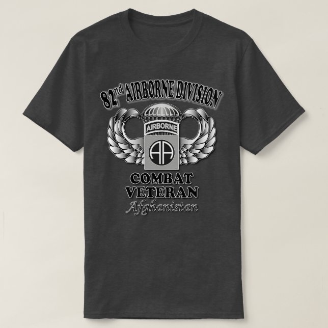 82nd Combat Veteran Afghanistan T-Shirt (Design Front)