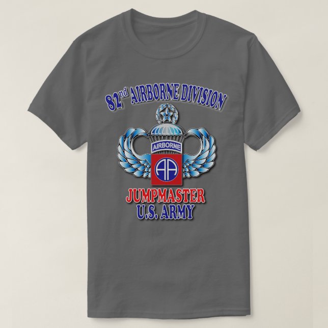 82nd Jumpmaster Master Jump Wings T-Shirt (Design Front)
