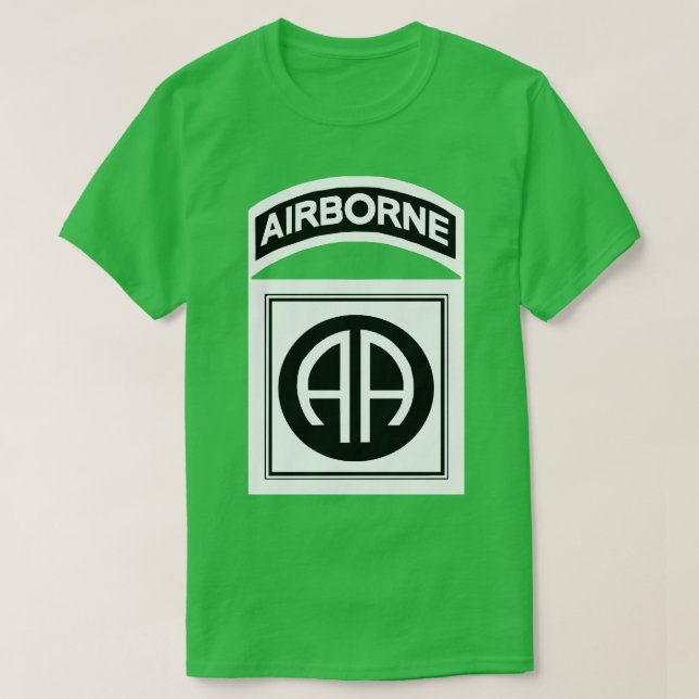 82nd with White Letters and Border T-Shirt (Design Front)
