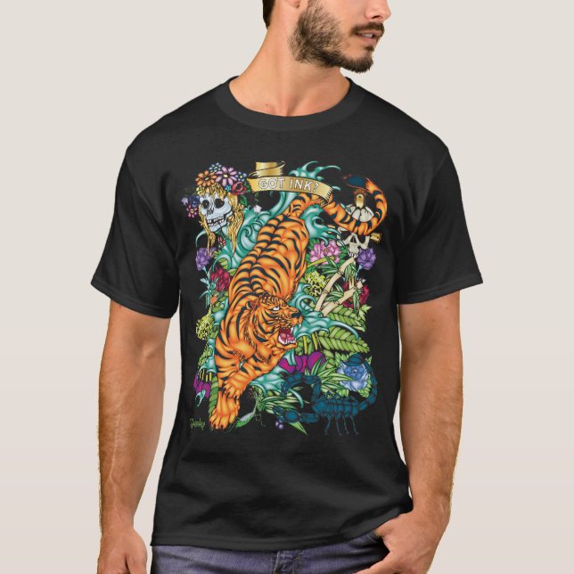 83-TIGER Tattoo Flash T-shirt (Front)