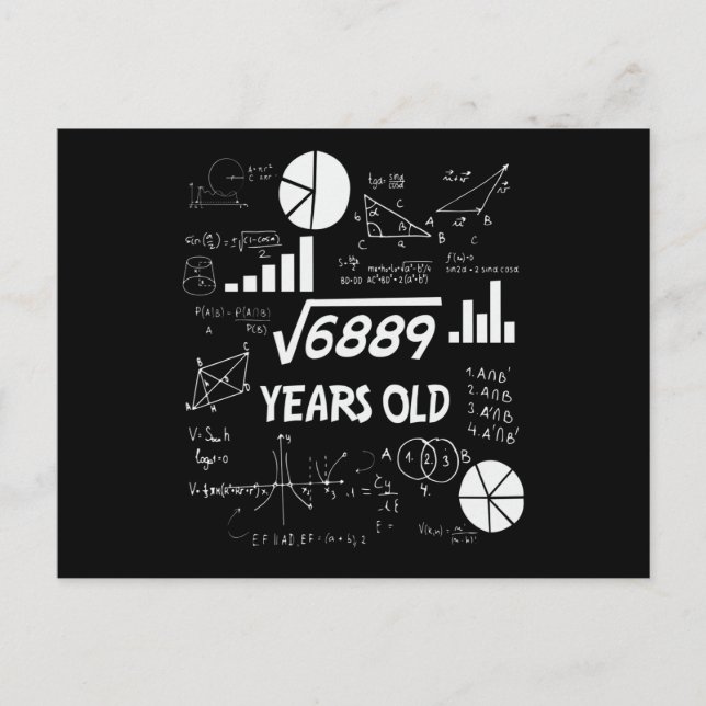 83 Year Old Bday Math Teacher 83rd Birthday Gift Postcard (Front)