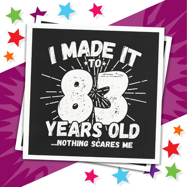 83 Year Old Sarcastic Meme Funny 83rd Birthday Napkins (Creator Uploaded)
