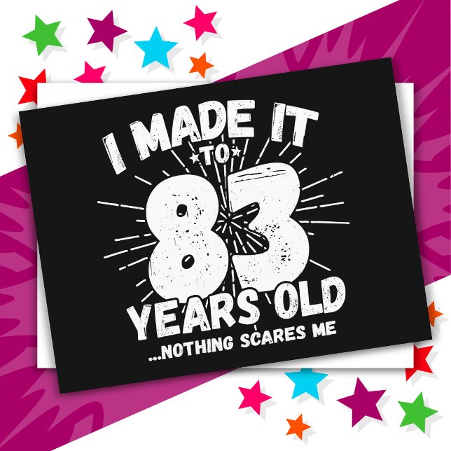 83 Year Old Sarcastic Meme Funny 83rd Birthday Postcard (Creator Uploaded)