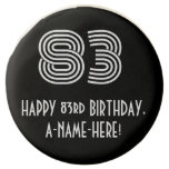 [ Thumbnail: 83rd Birthday - Art Deco Inspired Look "83", Name ]