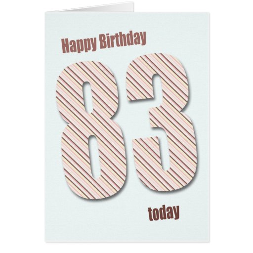 83rd birthday card | Zazzle