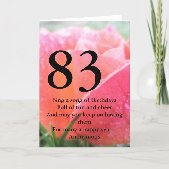 83rd Birthday Card | Zazzle.com