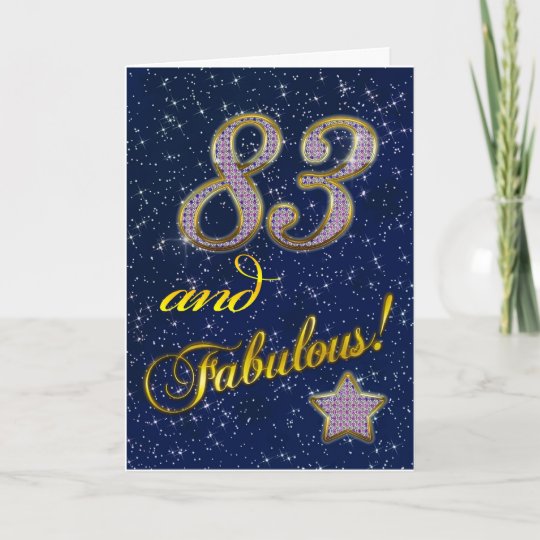 83rd birthday for someone Fabulous Card | Zazzle.com